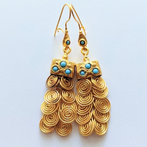 Caria Jewelry - CARIA Handmade Turquoise Earrings